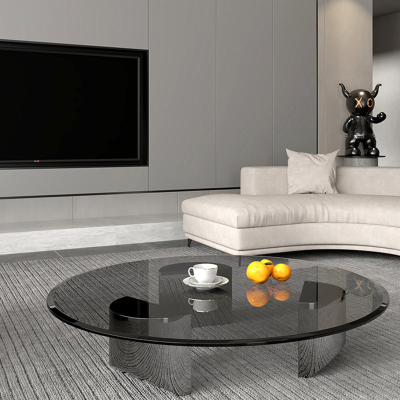 Schio Black Tempered Glass Coffee Table 35.43"D