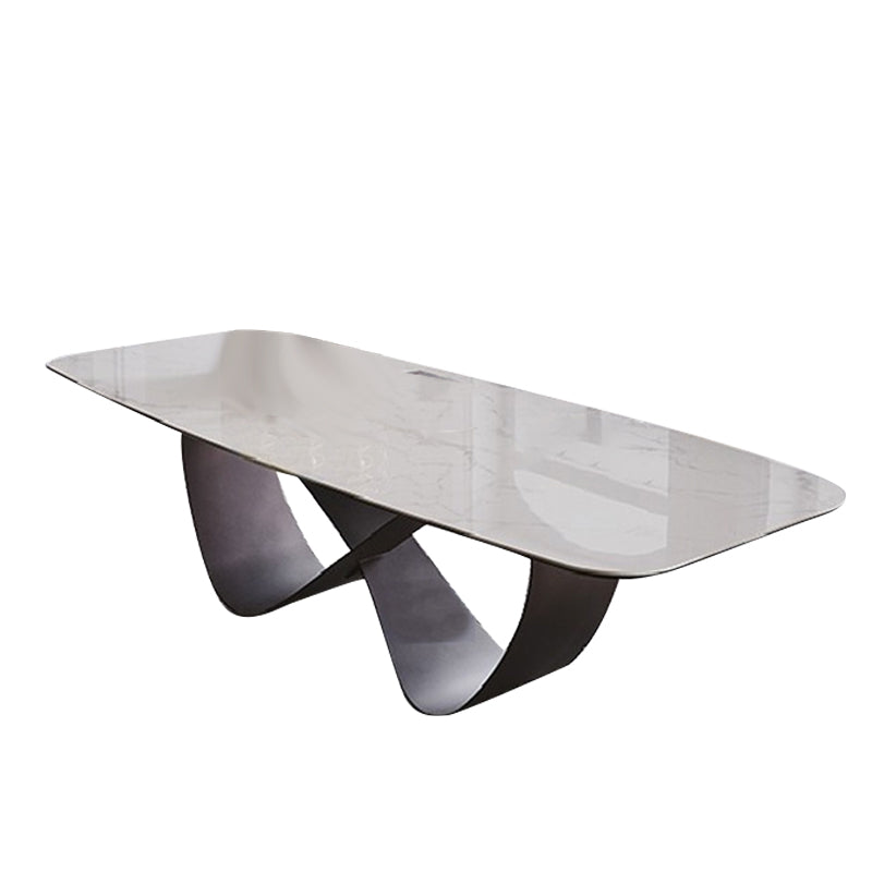 Cervia White Slate Dining Table 62.99"D