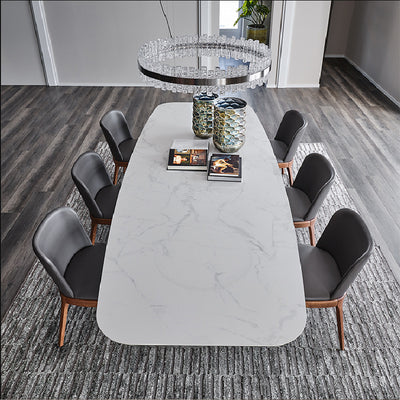 Cervia White Slate Dining Table 62.99"D