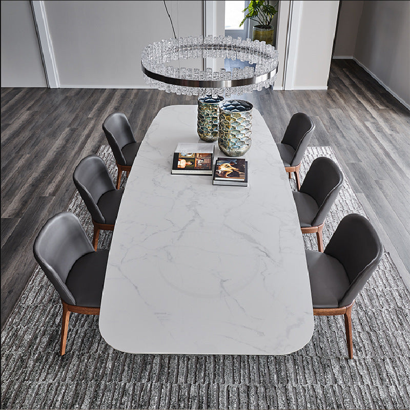 Cervia White Slate Dining Table 62.99"D