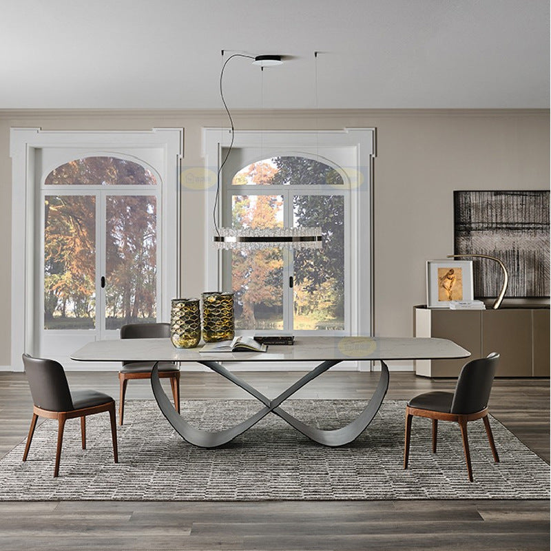 Cervia White Slate Dining Table 62.99"D