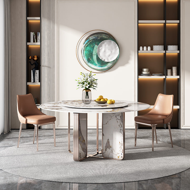 Siderno Coffee Leather Dining Chair 18.11"D