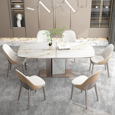 Siderno Beige Leather Dining Chair 19.29"D