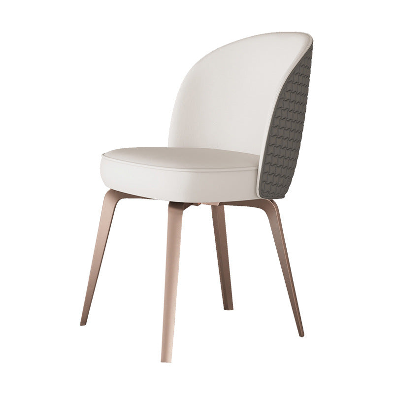 Siderno Beige Leather Dining Chair 18.90"D