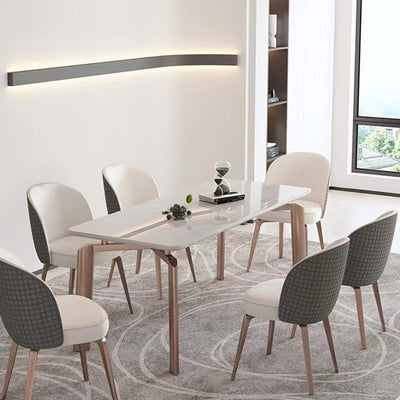 Siderno Beige Leather Dining Chair 18.90"D