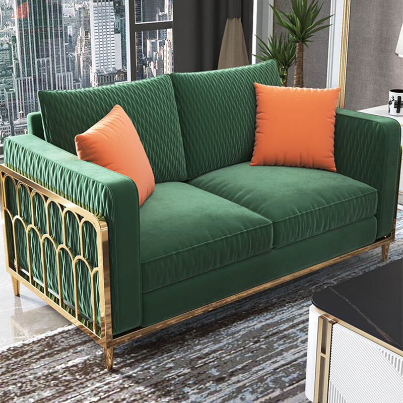 Naples Green Corduroy Cafe Sofa 59.06"D