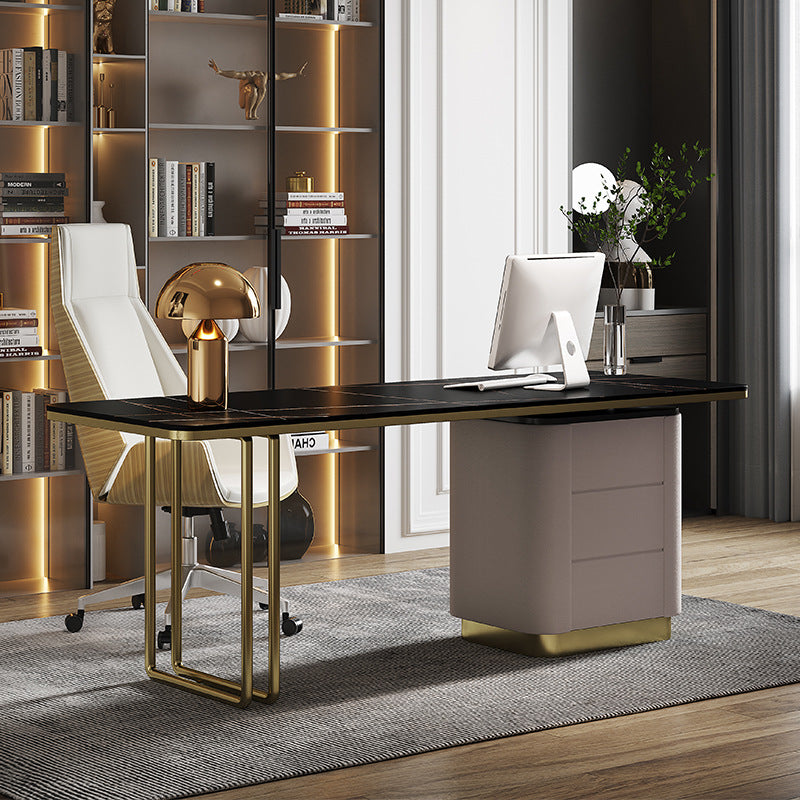 Gela White Slate Desk 62.99"D