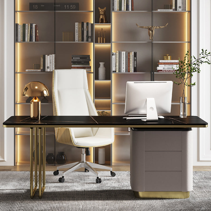 Gela White Slate Desk 62.99"D