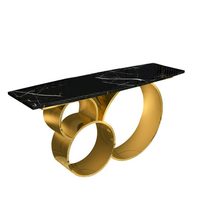 Sant'Antimo Black Marble Console Table 55.12"D