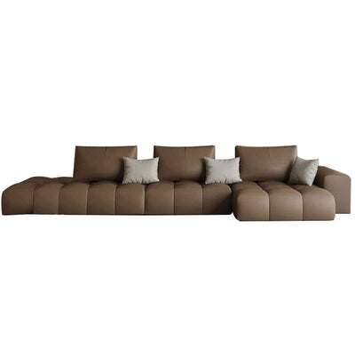 Saronno Grey Technology Cloth Sectional 82.67"D+68.9"D