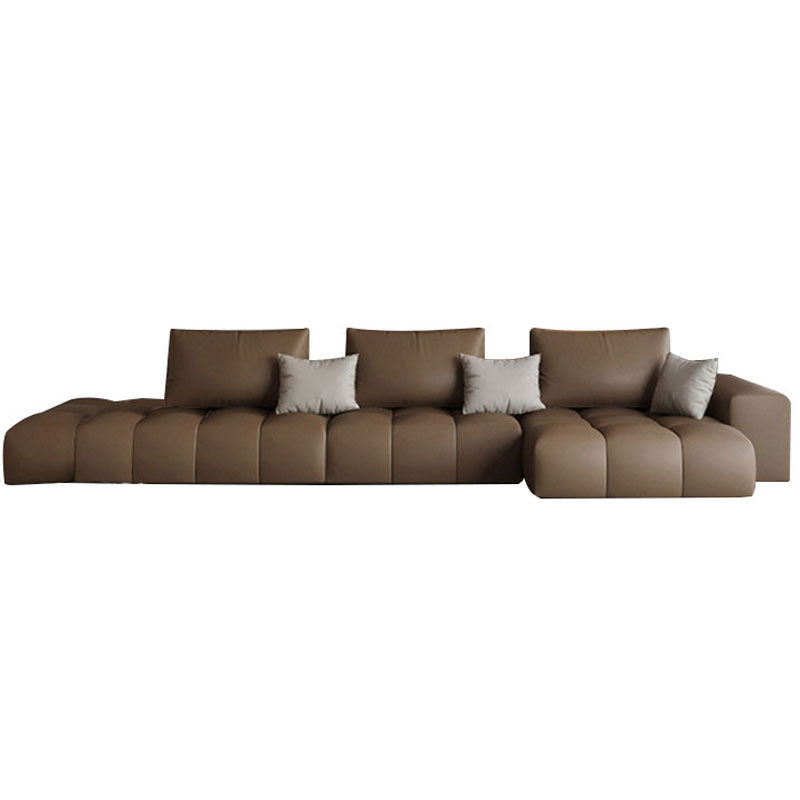 Saronno Grey Technology Cloth Sectional 82.67"D+68.9"D