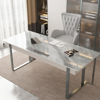 Imola Silver Slate Desk 55.12"D