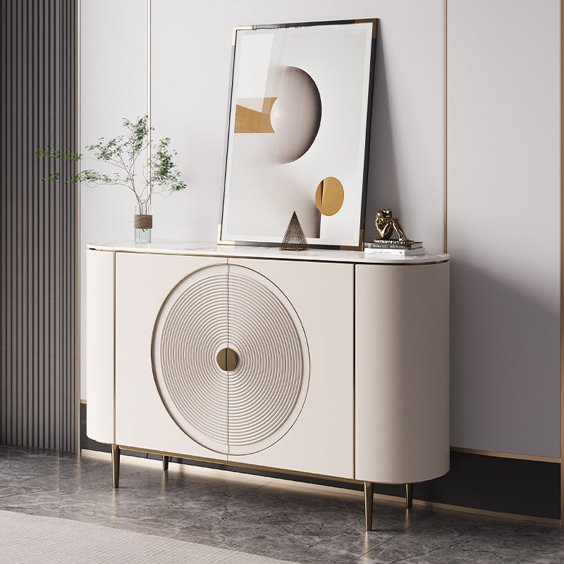 Faenza Modern White Slate Sideboard 59.06"