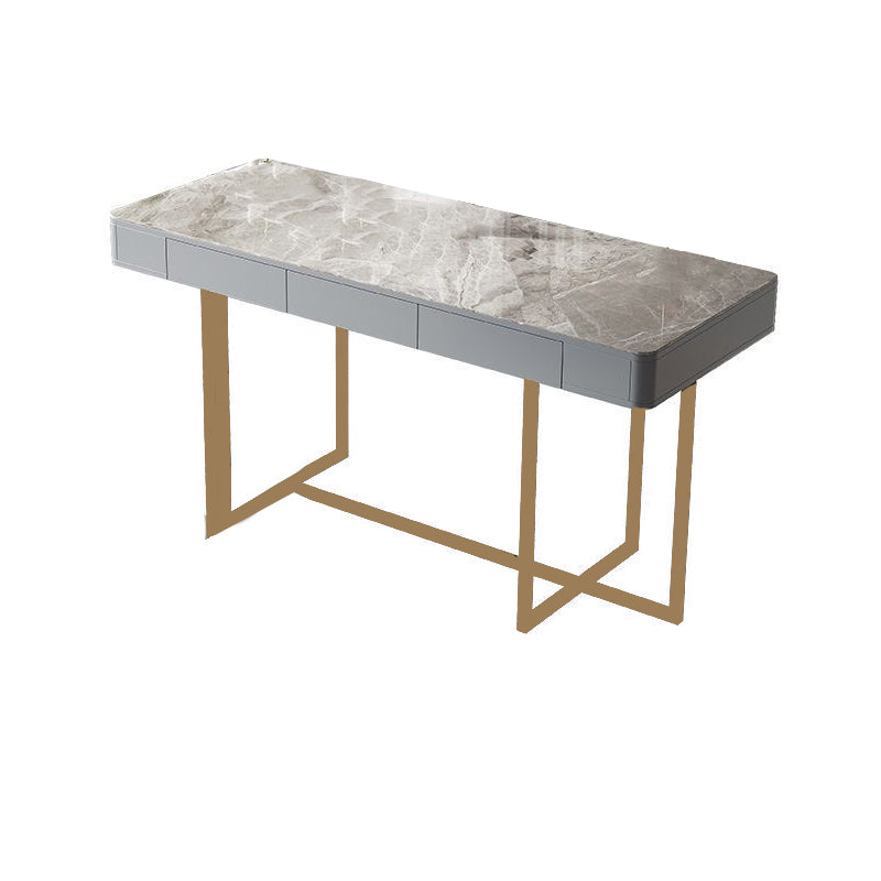 Gela Grey and Black Slate Desk 47.24"D