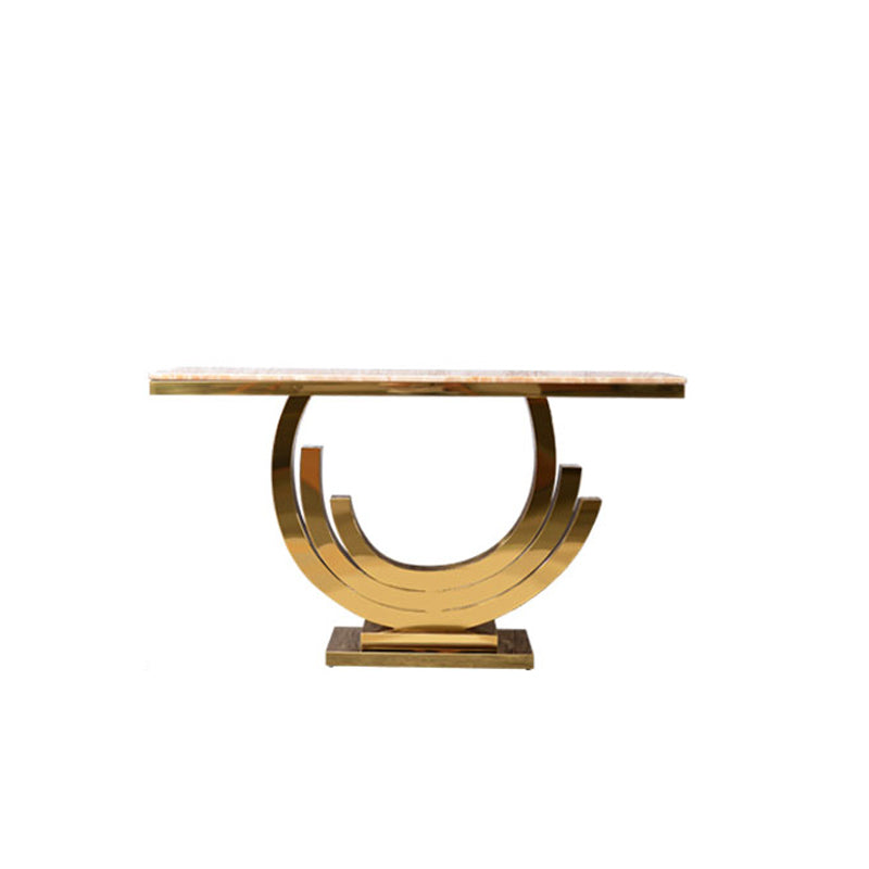  Sarcedo Black Marble Console Table 47.24"D