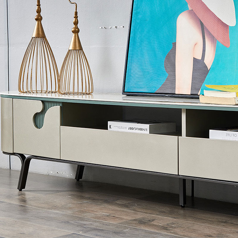 Saronno Grey and Light Khaki Slate TV Stand 78.74"D 