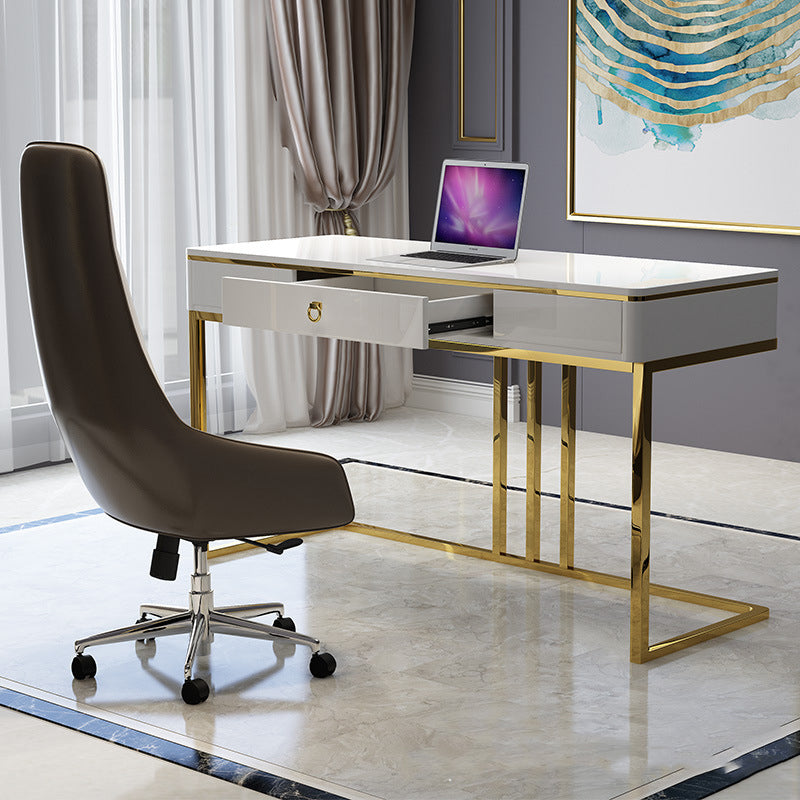 Ivrea White Slate Desk 47.24"D