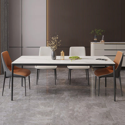 Dueville White Slate Dining Table 55.12"D