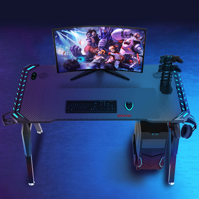 Asti Black Steel Gaming Table 55.12"D