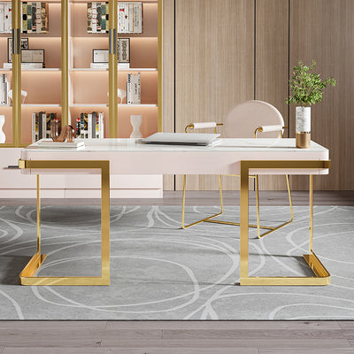 Ivrea White Slate Desk 47.24"D