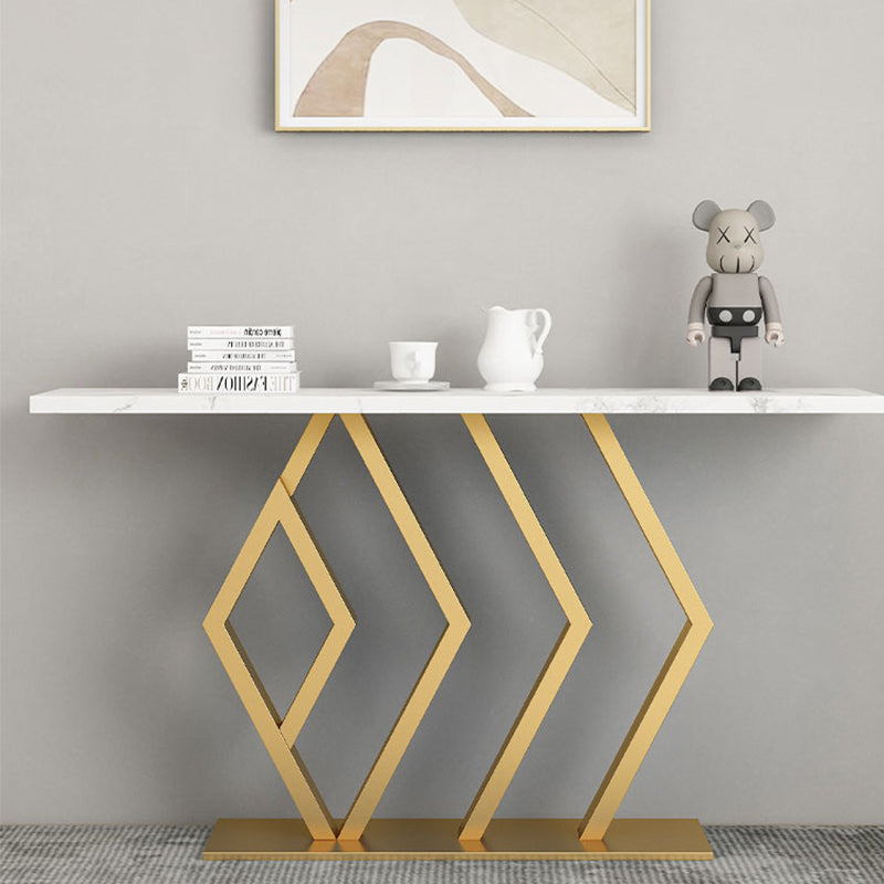  Sarcedo White Marble Console Table 47.24"D
