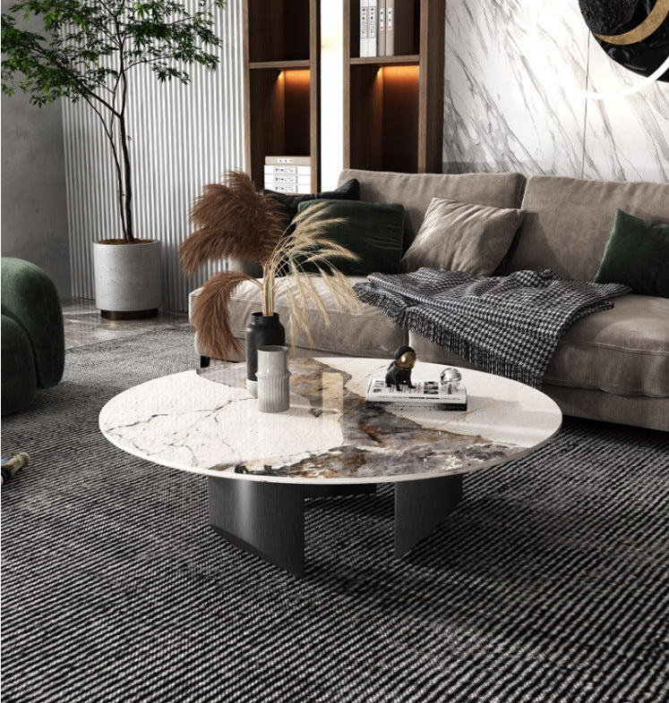 Bergamo White Slate Coffee Table 39.37"D