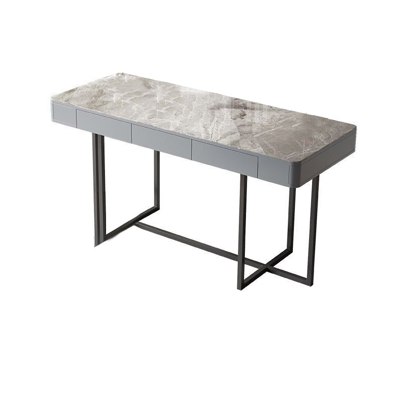 Gela Grey and Black Slate Desk 47.24"D