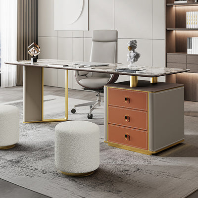 Imola Orange Slate Desk 55.12"D