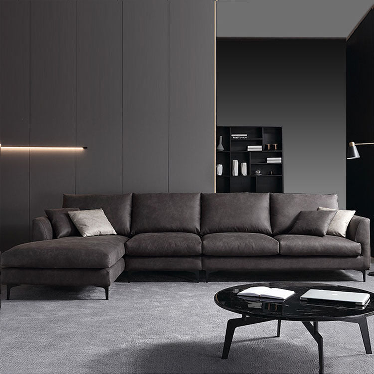 Forli Grey Technology Cloth Fabric Sofa 137.80"D