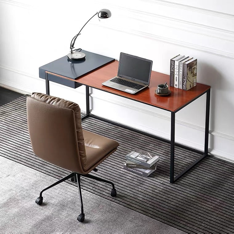 Imola Black and Orange Slate Desk 39.37"D
