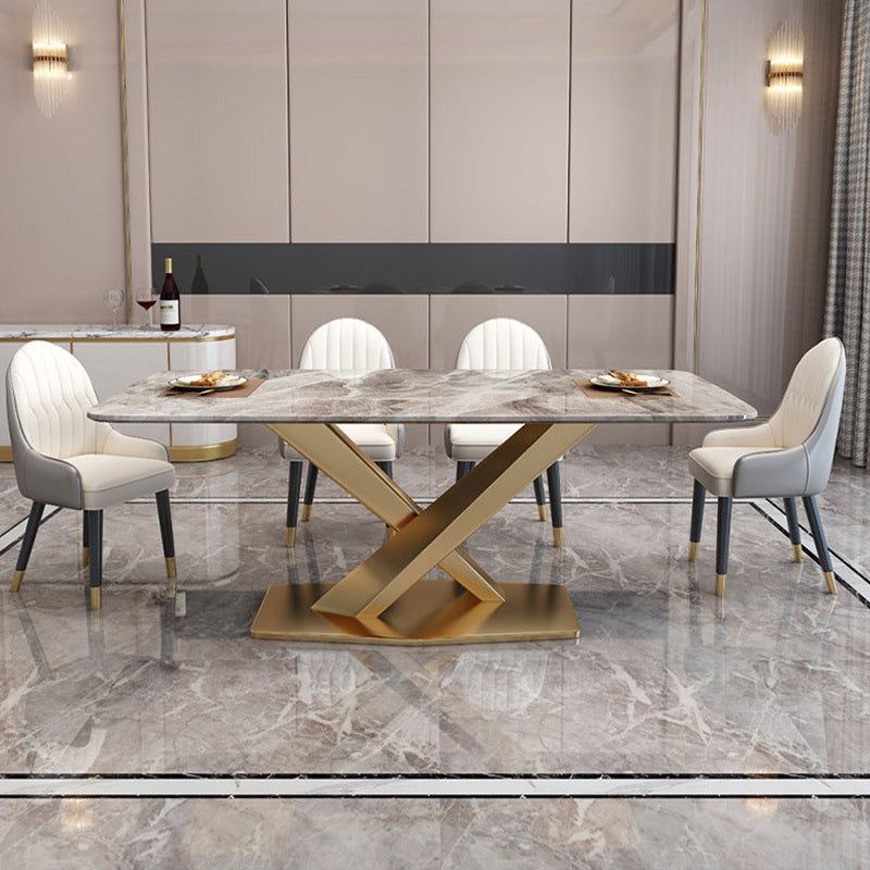 Liguria White Slate Dining Table 62.99"D