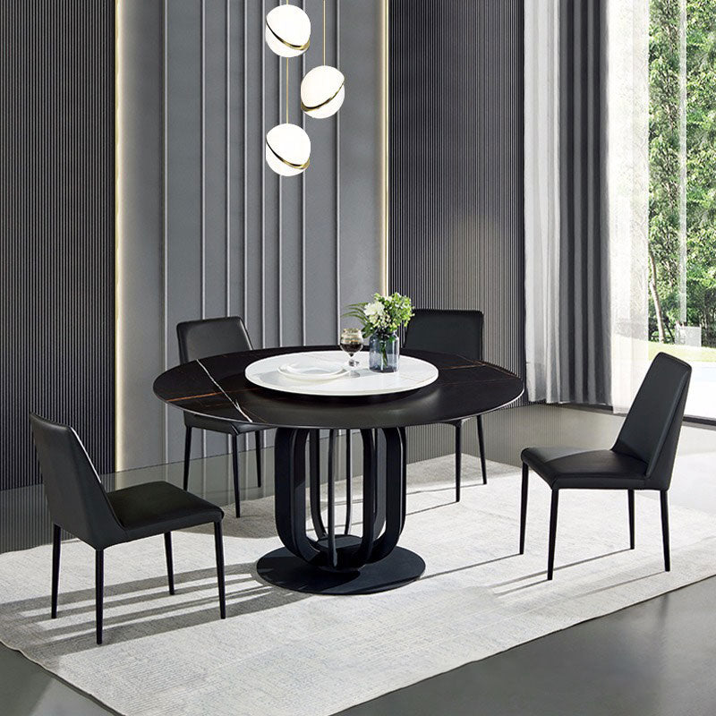 Lazio Black+White Slate Dining Table 47.24"D