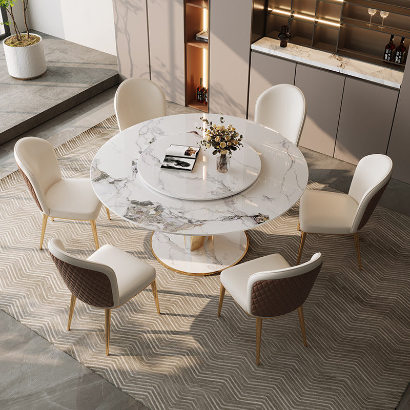 Cervia White Slate Dining Table 51.18"D
