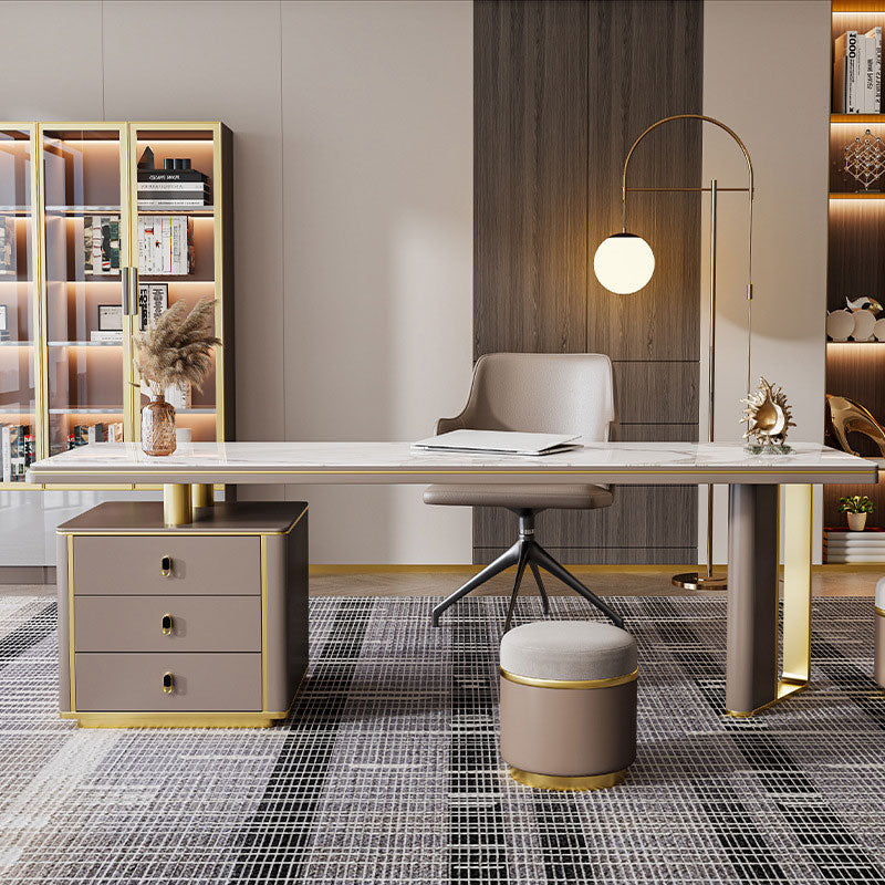 Faenza Titanium Design Desk 55.11"D