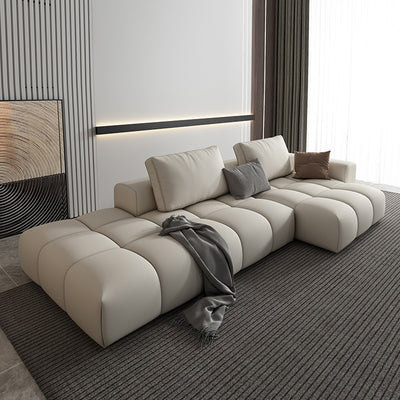 Saronno Grey Technology Cloth Sectional 82.67"D+68.9"D