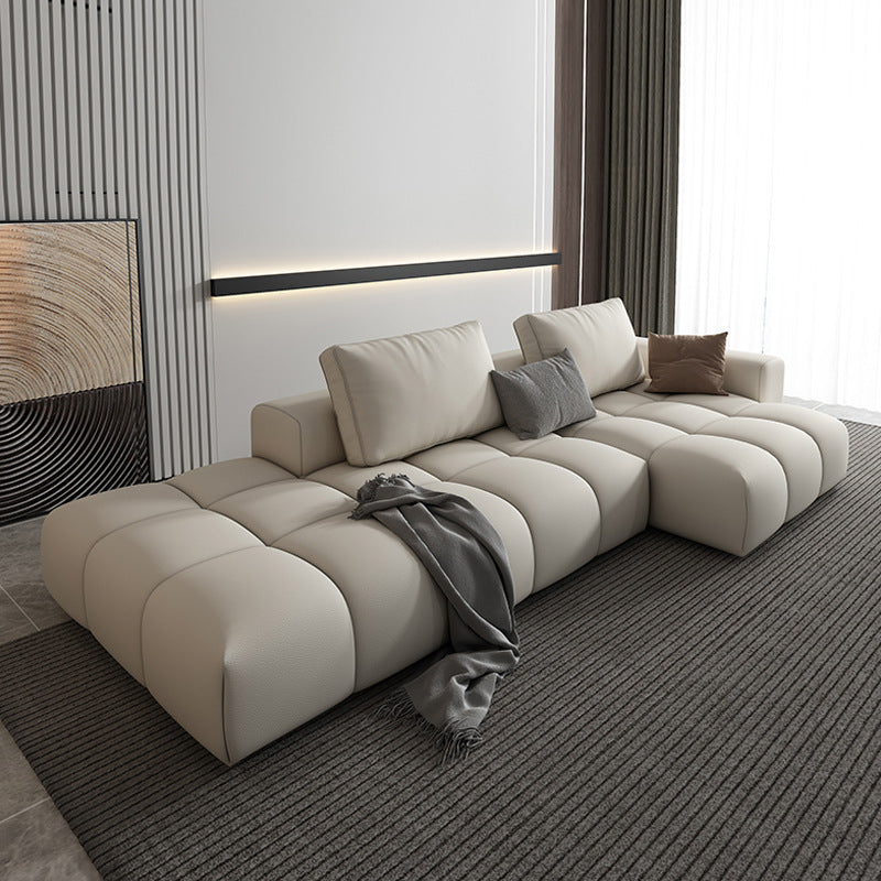 Saronno Grey Technology Cloth Sectional 82.67"D+68.9"D