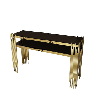 Sant'Antimo Black and Gold Marble Console Table 47.24"D