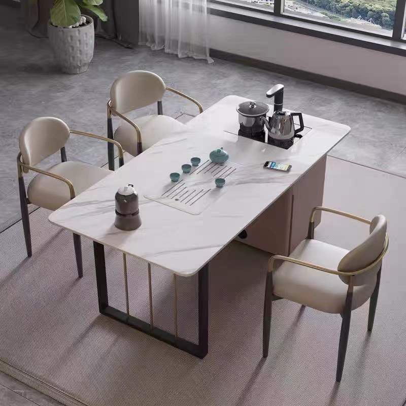 Lodi White Leather + Wood Dining Chairs 20.87" D (with 2 chairs)