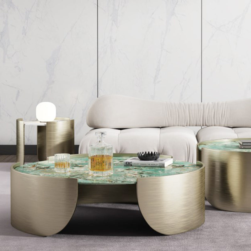 Bergamo Emerald Slate Tea Table 17.72"D