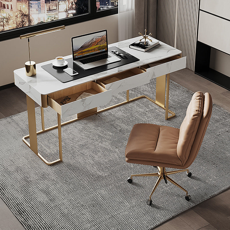 Ivrea White Slate Desk 47.24"D