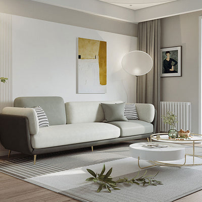 Barletta Modern Leather Sofa 86.61"D