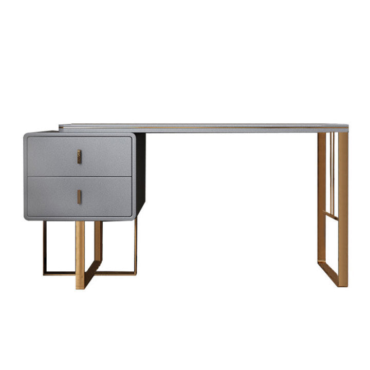 Vicenza Grey  Leather Desk 47.24"D