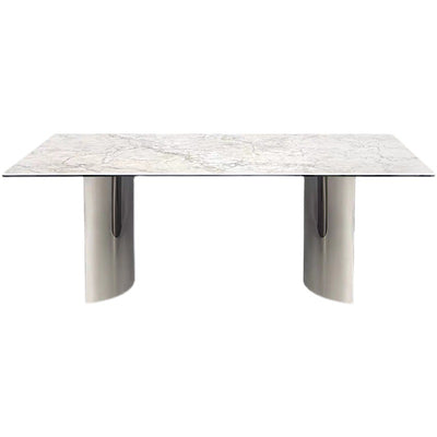 Cervia White Slate Dining Table 70.87"D