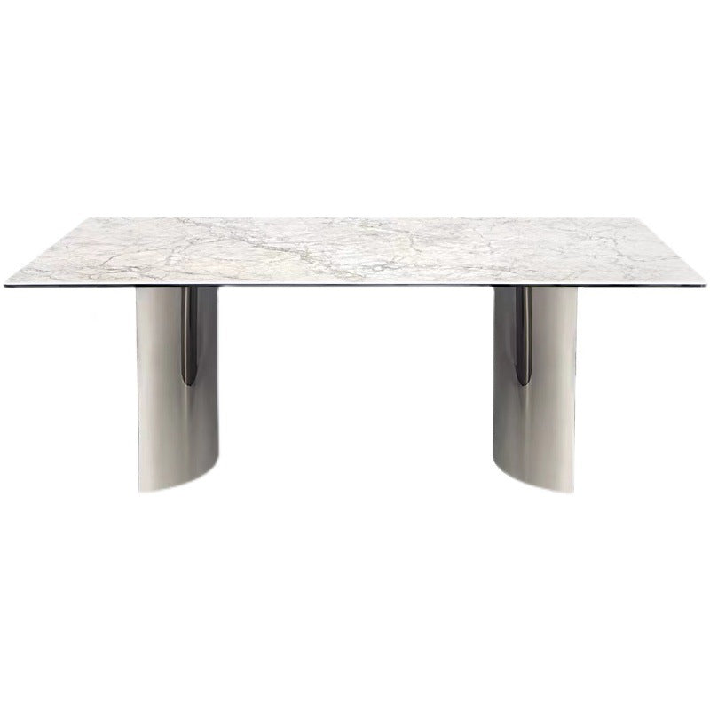 Cervia White Slate Dining Table 70.87"D