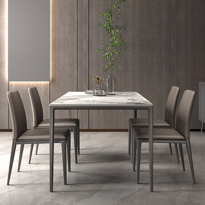 Dueville White Slate Dining Table 55.12"D