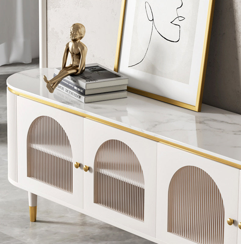 Faenza White Slate TV Cabinet 78.74"D