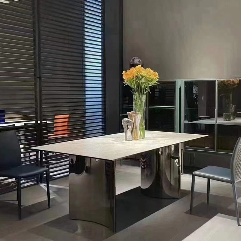Cervia White Slate Dining Table 70.87"D