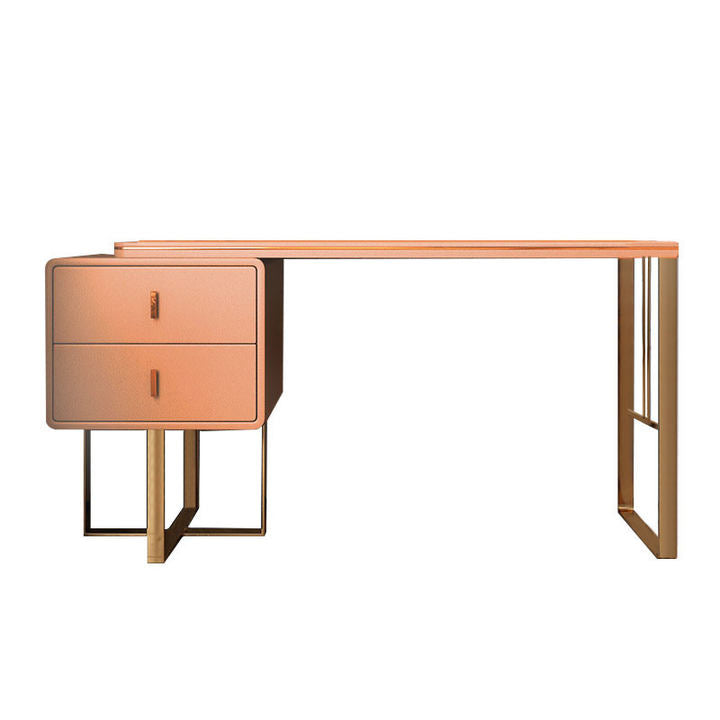 Vicenza Grey  Leather Desk 47.24"D