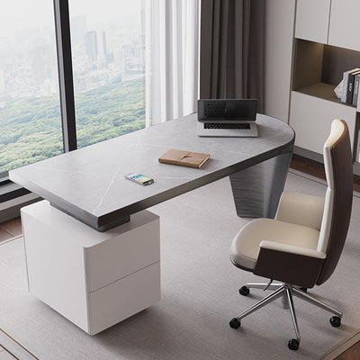 Imola Gold Slate Desk 55.12"D