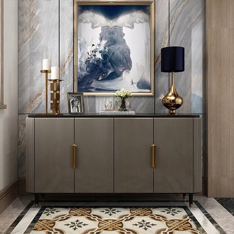 Frosinone Grey Solid Wood Sideboard 47.24"D